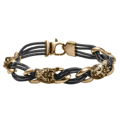 Daniel Steiger Roaring Gold Leather Bracelet