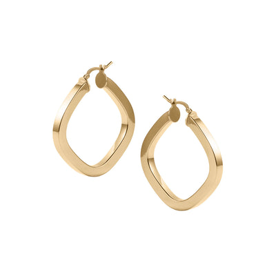 Daniel Steiger Hoopla Square Creole Earrings