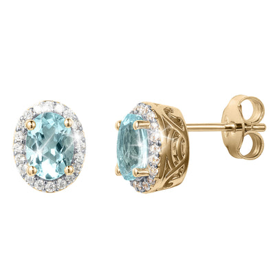 Daniel Steiger Aqua Halo Earrings