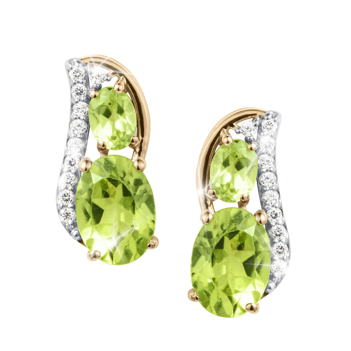 Daniel Steiger Dewdrop Preridot Earrings