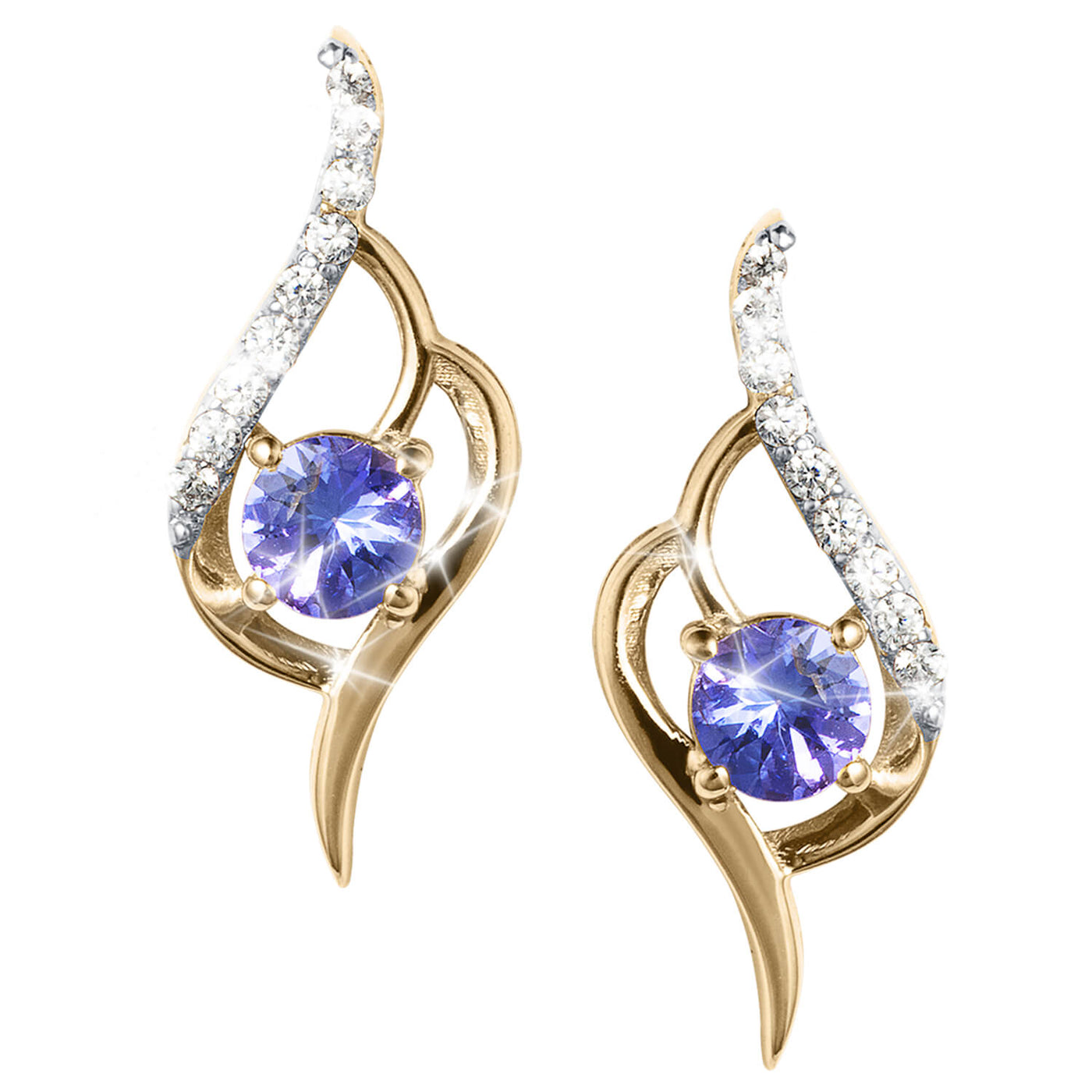 Daniel Steiger Tanzanite Twist Earrings