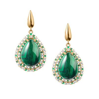 Daniel Steiger Virescent Malachite Earrings