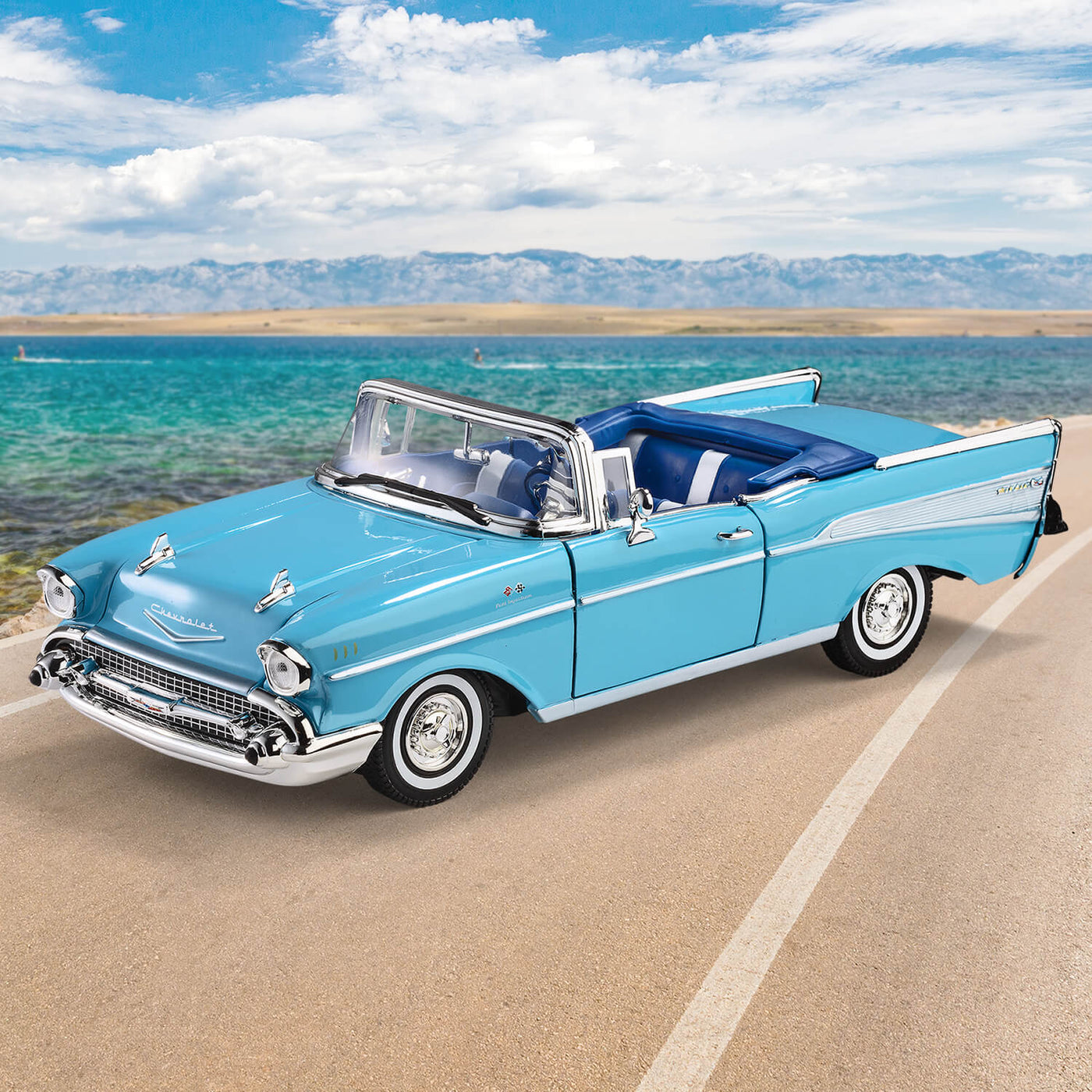 Daniel Steiger 1957 Chevrolet Bel Air Convertible Surf Blue