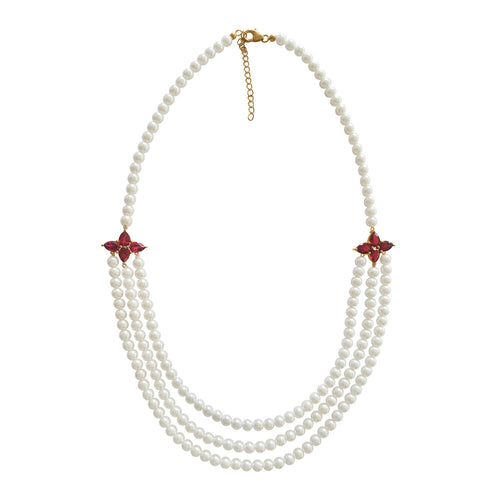 Daniel Steiger Garnet Pearl Necklace