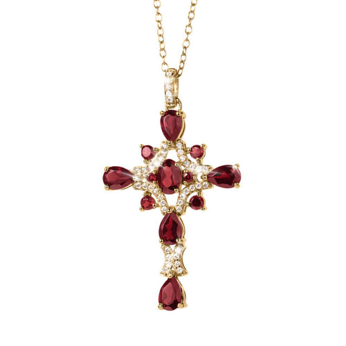 Daniel Steiger Garnet Ribbon Pendant