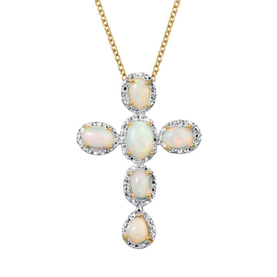 Daniel Steiger Hypnotica Opal Cross Pendant