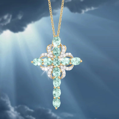 Daniel Steiger Apatite Cross Pendant