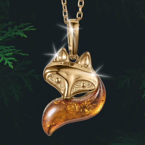 Daniel Steiger Baltic Amber Fox Pendant