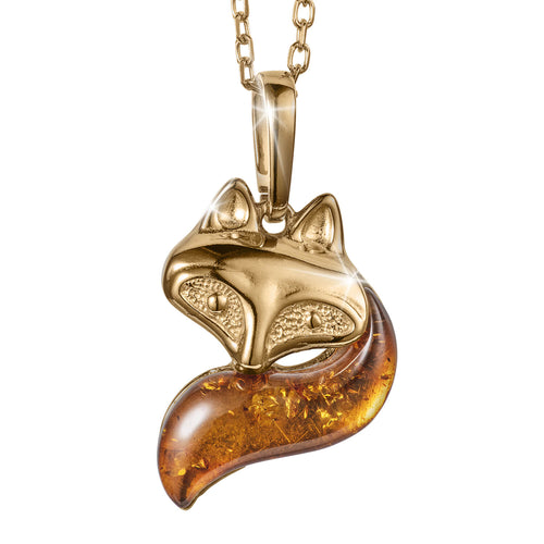 Daniel Steiger Baltic Amber Fox Pendant