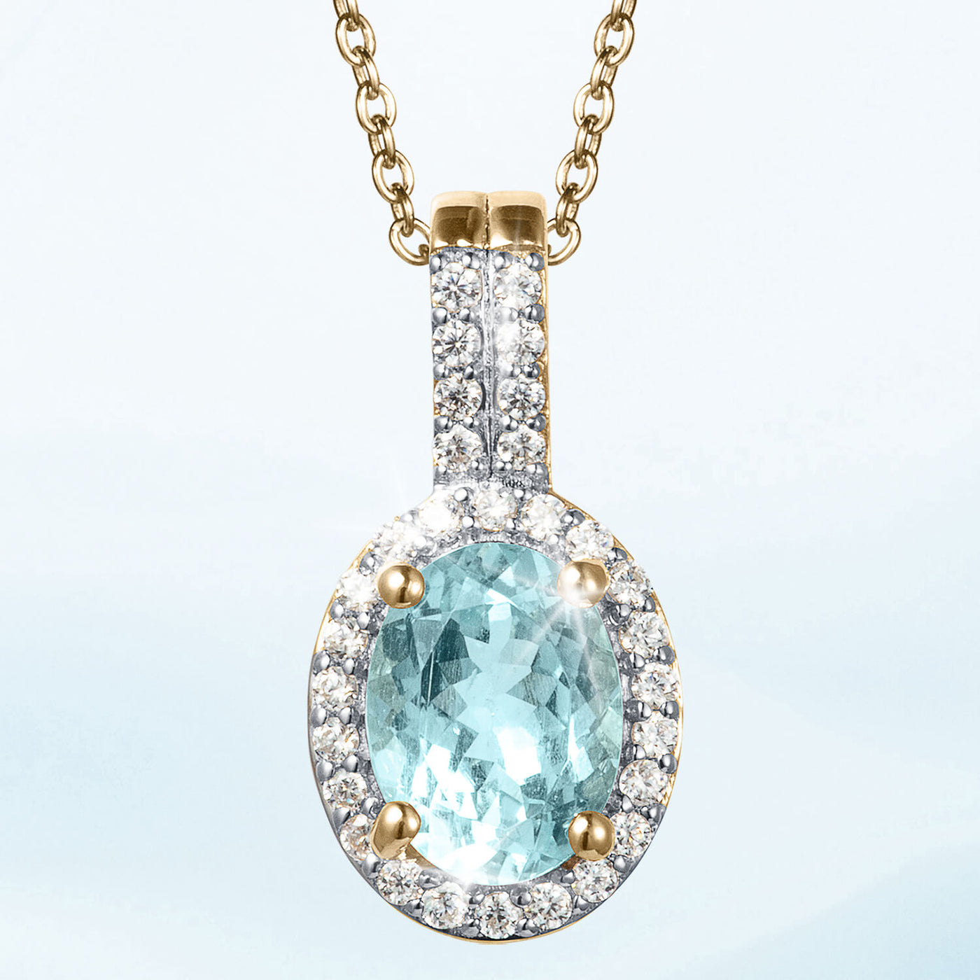 Daniel Steiger Aqua Halo Pendant