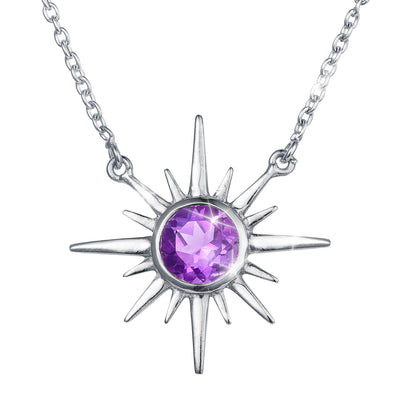 Daniel Steiger Sunburst Amethyst Ladies Necklace