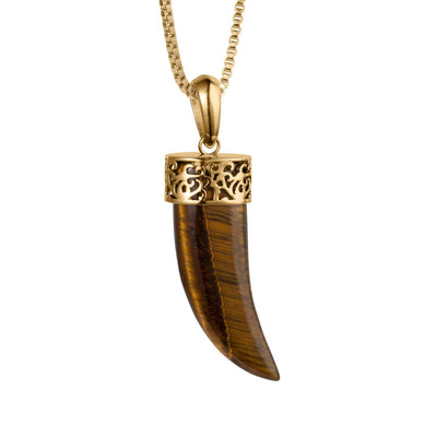 Daniel Steiger Tiger's Eye Tooth Pendant