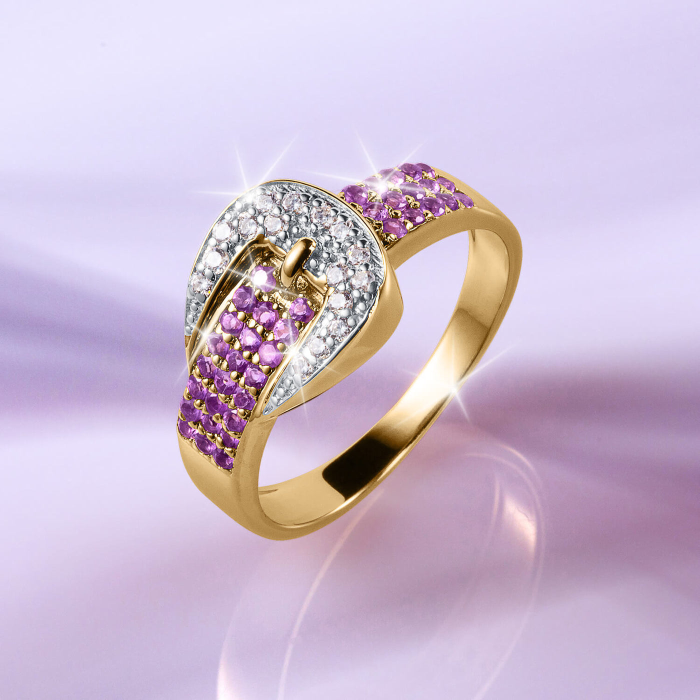 Daniel Steiger Amethyst Buckle Ladies RIng