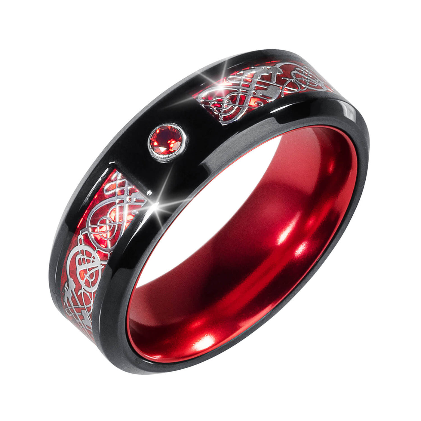 Daniel Steiger Blaze Red Band Men's Ring