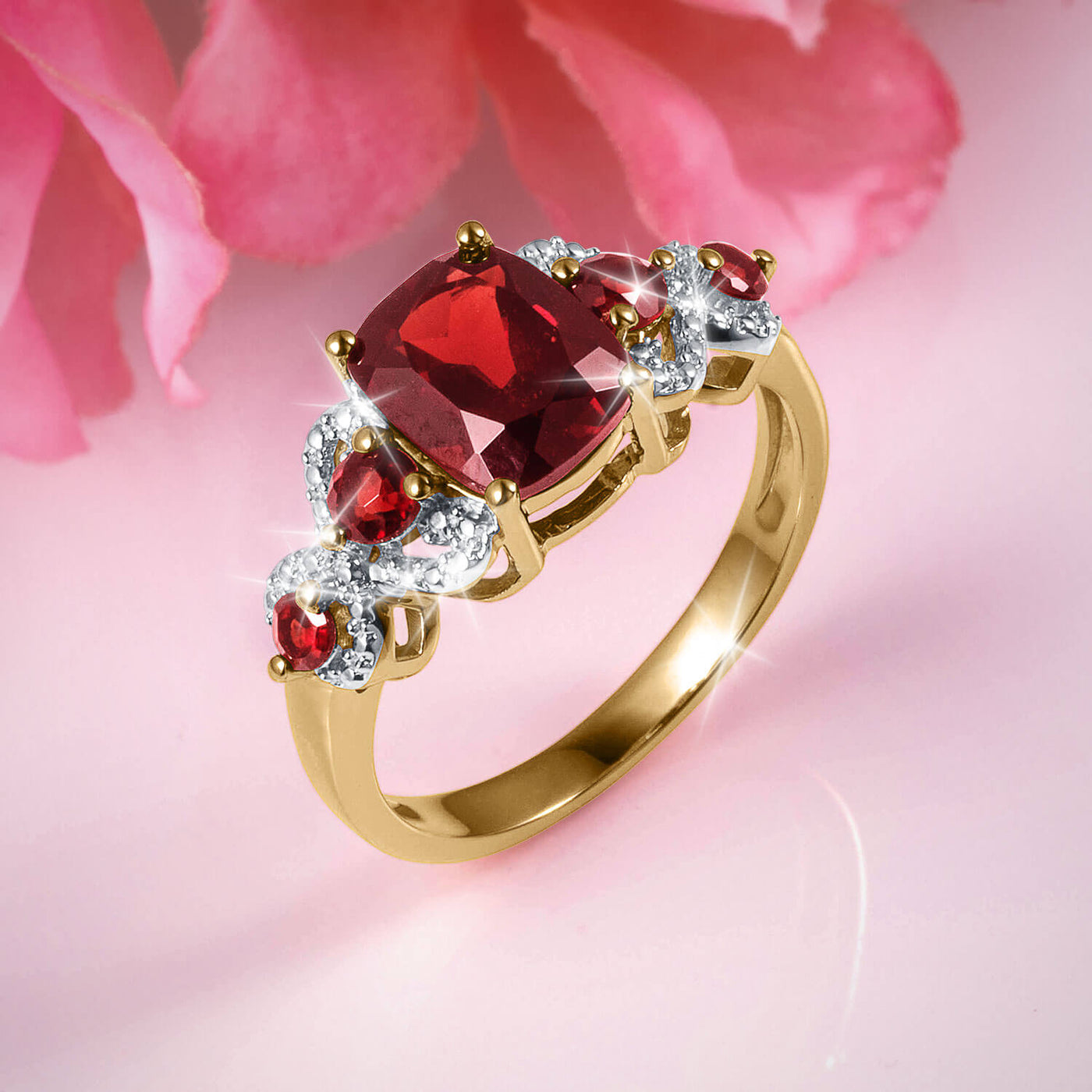 Daniel Steiger Garnet Twist Ladies Ring