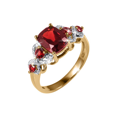 Daniel Steiger Garnet Twist Ladies Ring