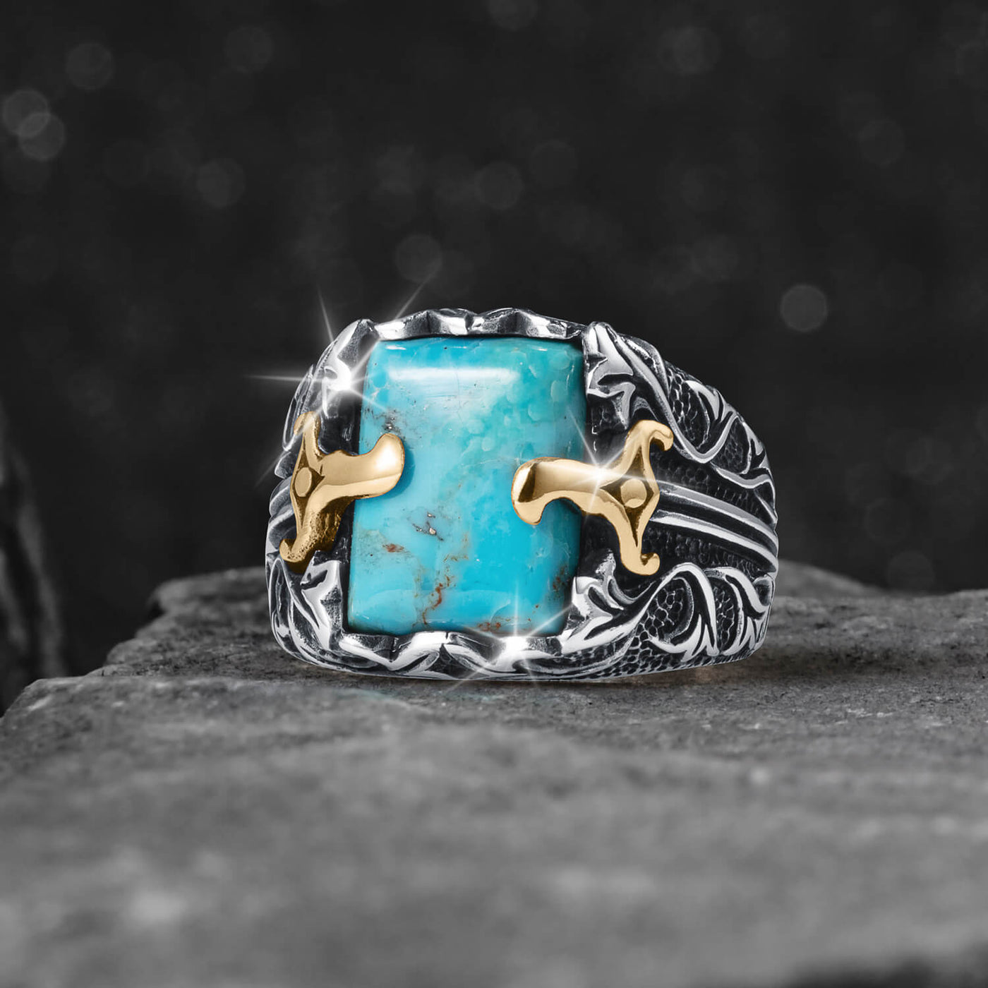 Daniel Steiger Turquoise Sabre Men's Ring