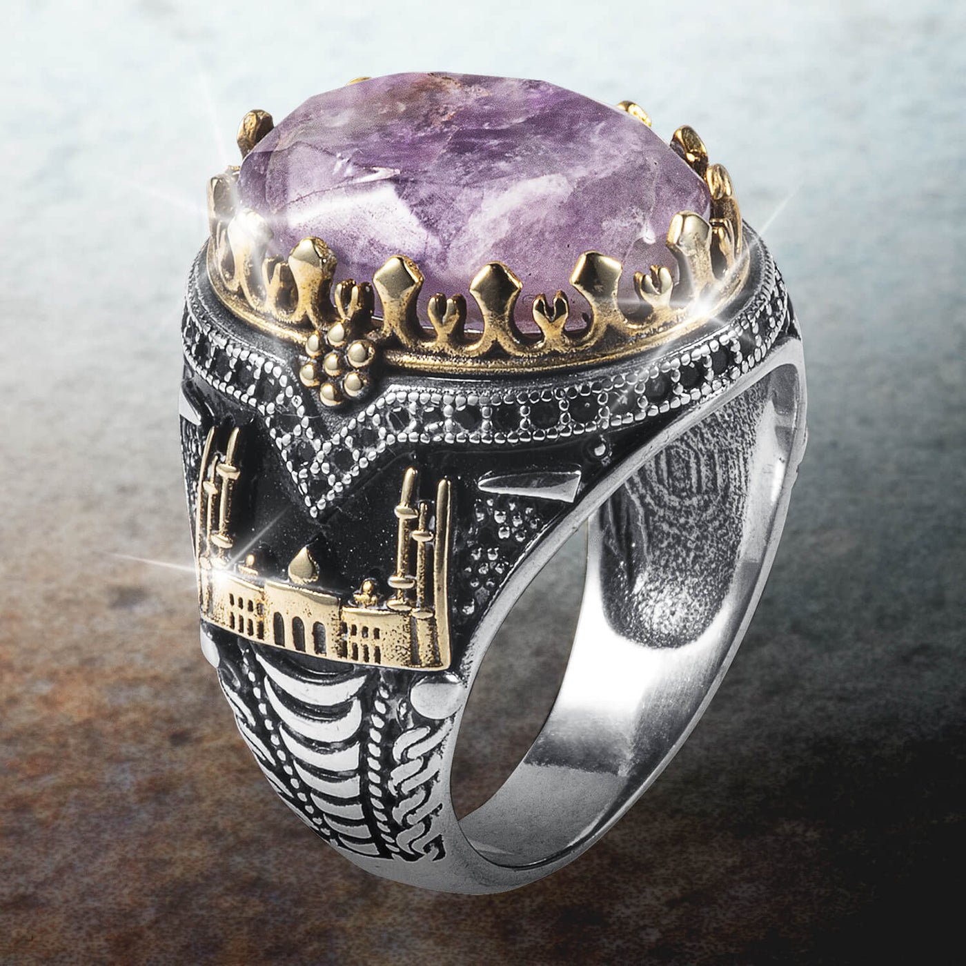 Daniel Steiger Alcazar Amethyst Men's Ring