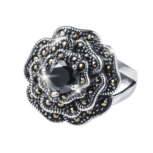 Daniel Steiger Marcasite Rose Ladies Ring