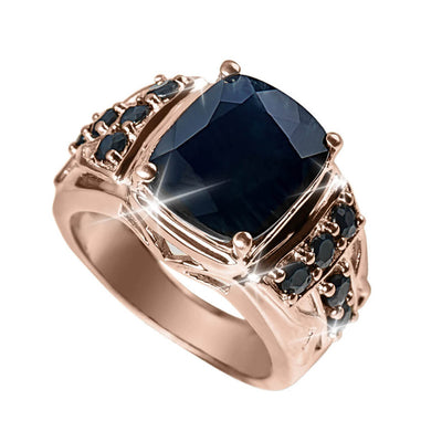 Daniel Steiger Midnight Sapphire Rose Men's Ring