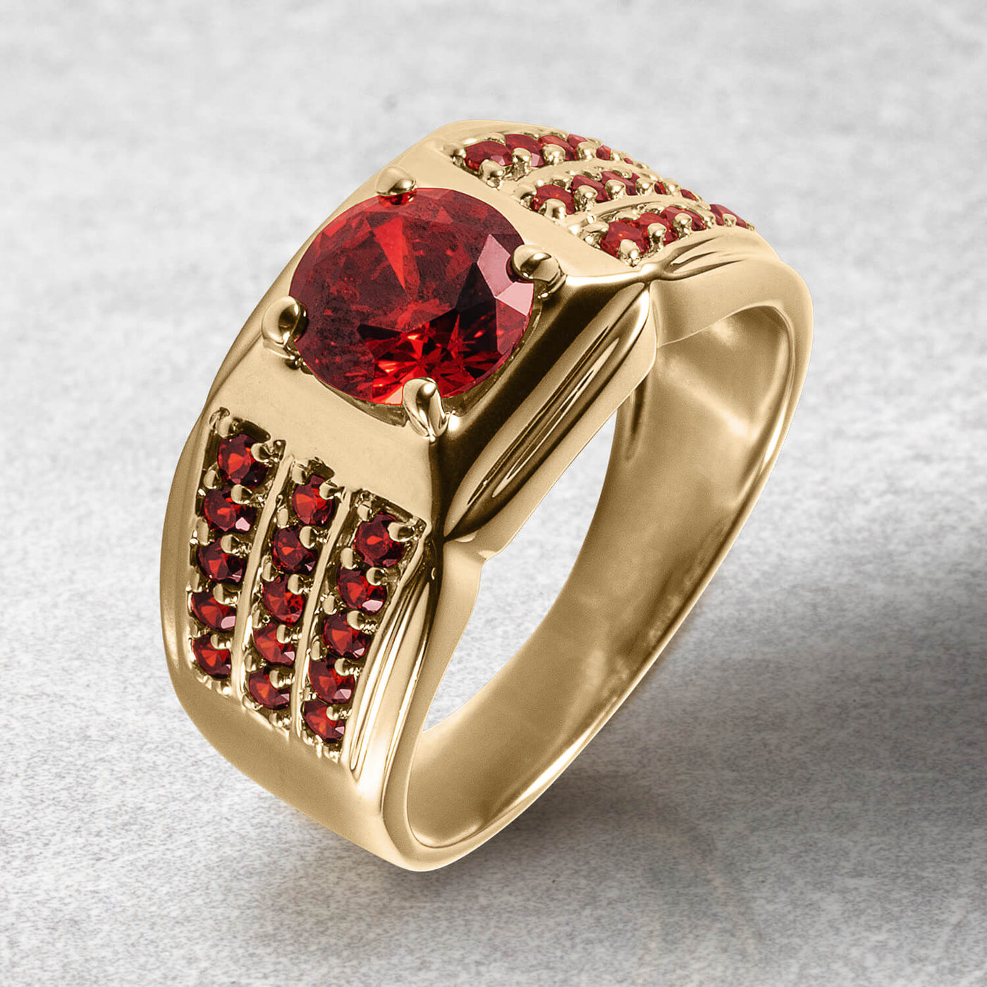 Daniel Steiger Electro Techmaster Red Blaze Men's Ring