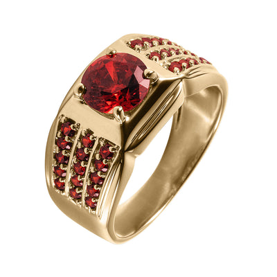 Daniel Steiger Electro Techmaster Red Blaze Men's Ring