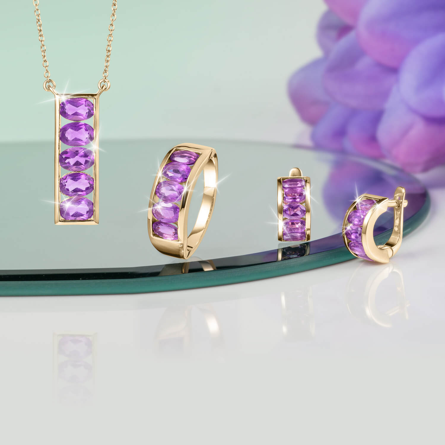 Daniel Steiger Amethyst Rainstorm Ring