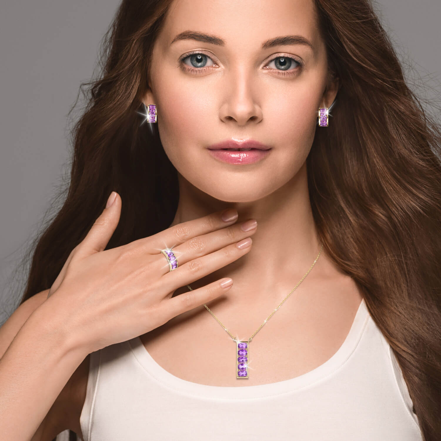 Daniel Steiger Amethyst Rainstorm Ring