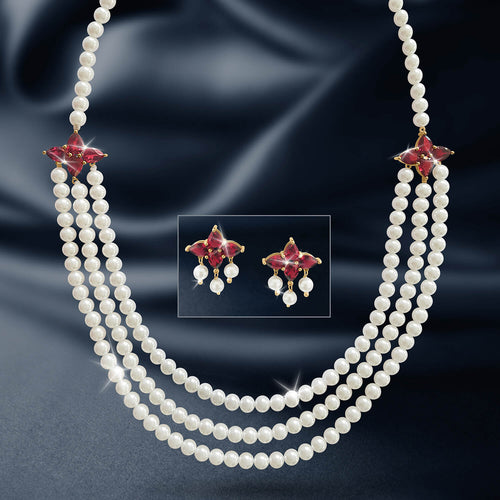 Daniel Steiger Garnet Pearl Necklace