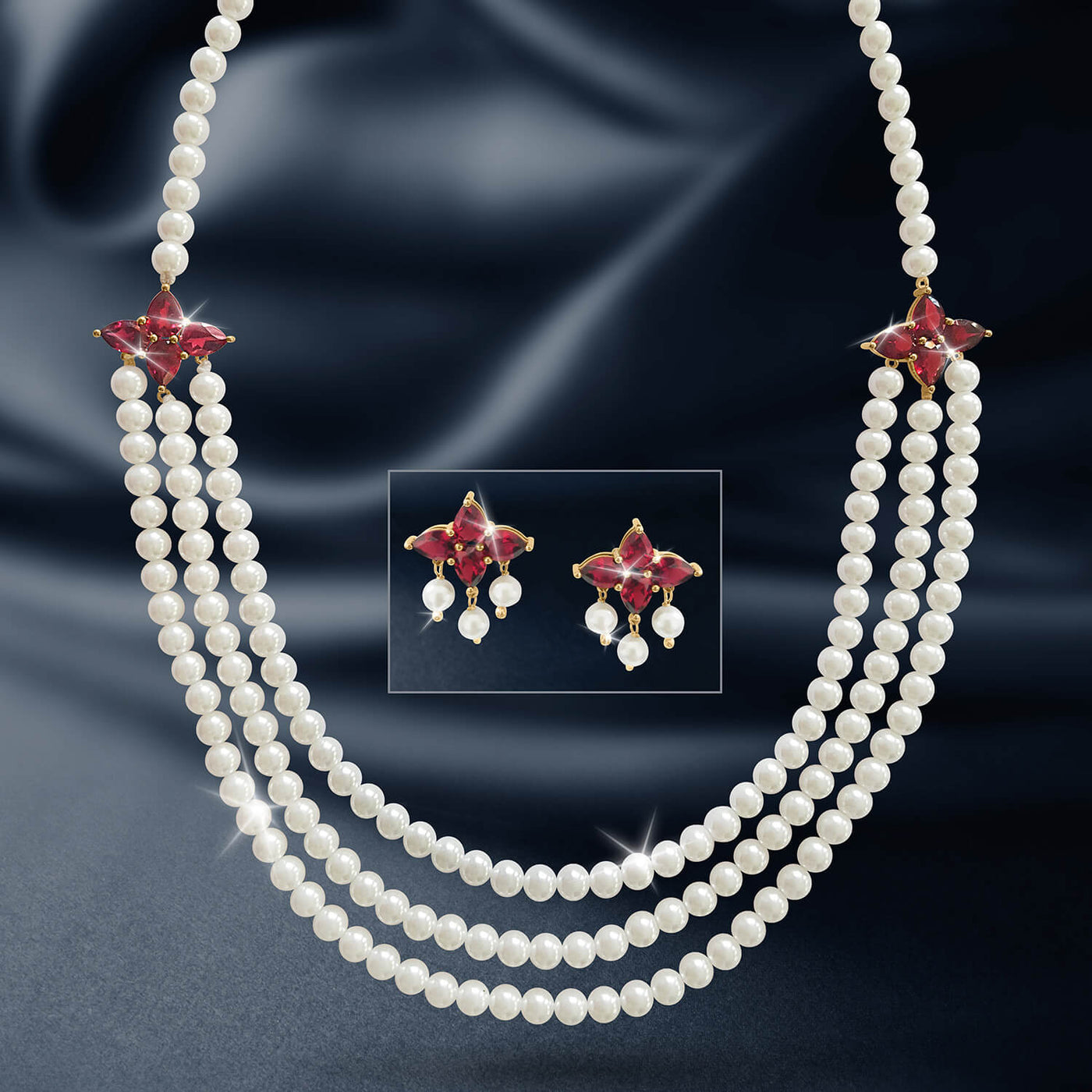 Daniel Steiger Garnet Pearl Earrings