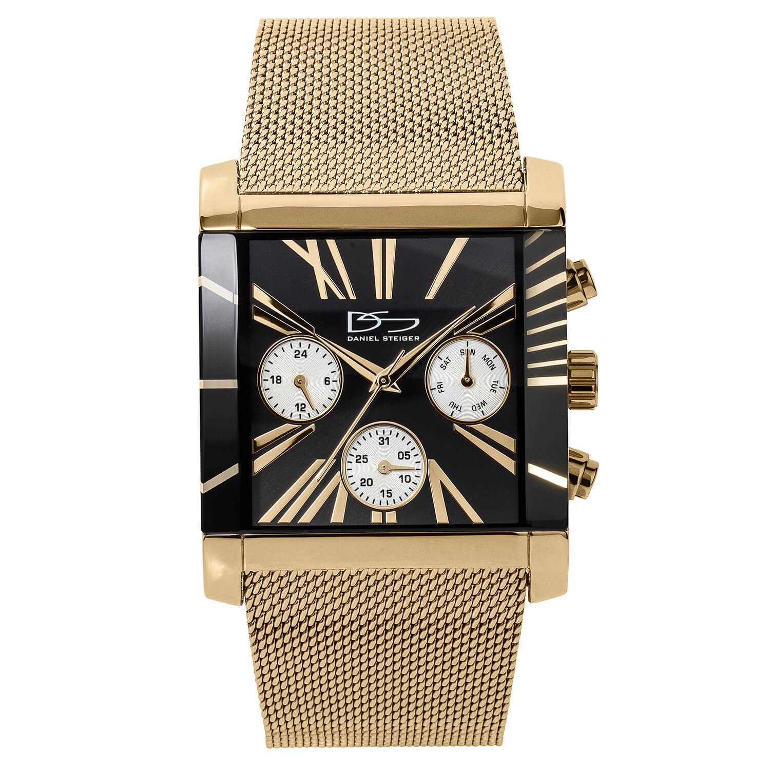 Daniel Steiger Baron Gold Men's Watch Mesh Band