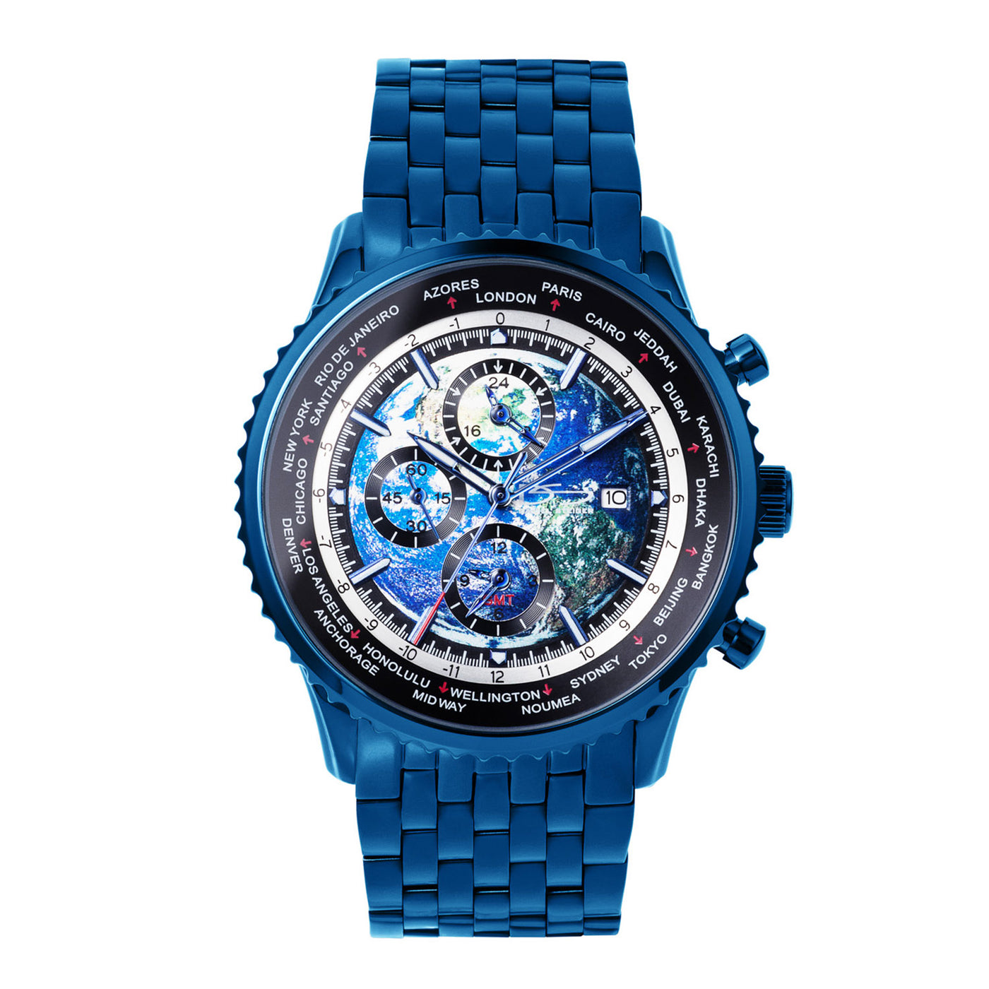 Daniel Steiger World Time Blue Men's Watch