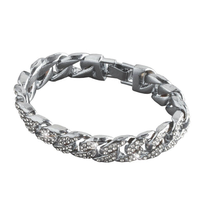 Daniel Steiger Logan Curb Rhodium Bracelet