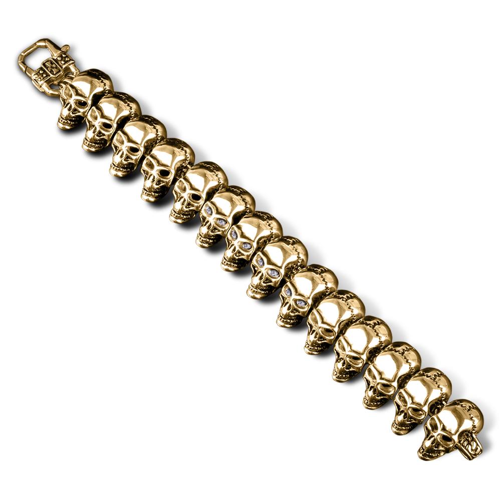 Daniel Steiger Skullhead  Gold Bracelet