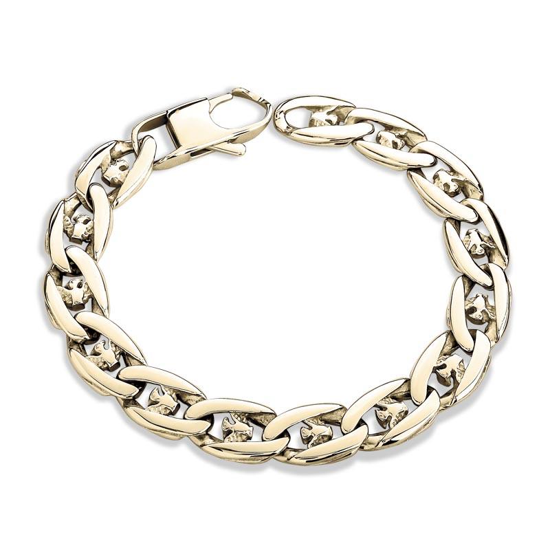 Patriot Eagle Curb Bracelet for men featuring a polished curb chain design with eagle details, combining bold style with refined craftsmanship for elegant jewelry appeal.
