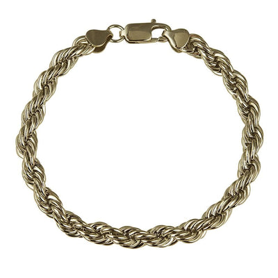 Atlantic Men's Bracelet featuring a twisted rope design crafted from gold-plated stainless steel, ideal for adding a bold, sophisticated touch to men's jewelry collections.