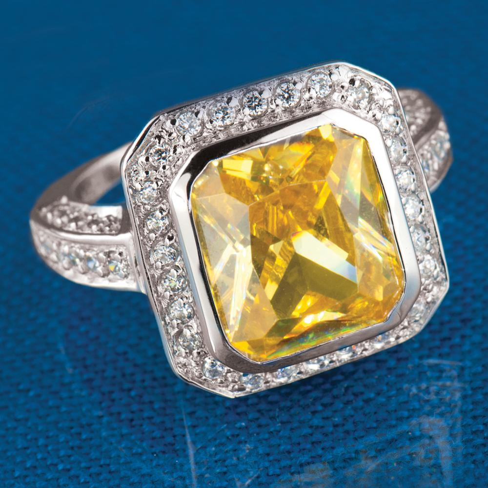 Daniel Steiger Canary Emerald Cut Ring