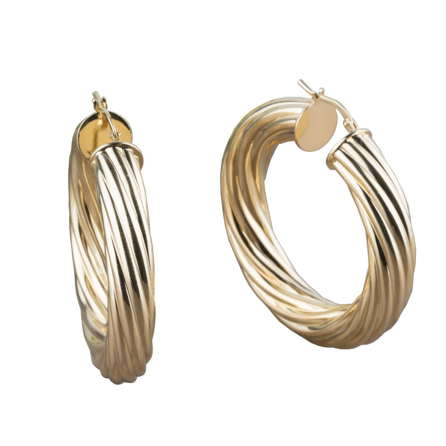 Daniel Steiger Tesoro Twisted Creole Earrings