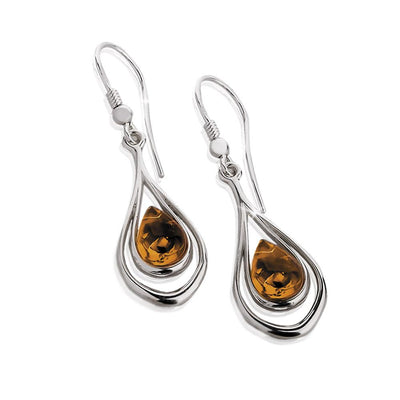 Daniel Steiger Baltic Amber Silver Earrings