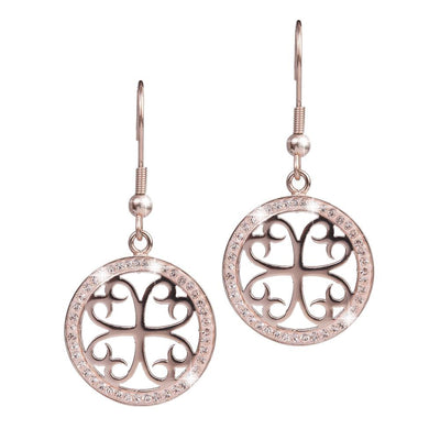 Daniel Steiger Ladies' Celtic Rose Gold Earrings