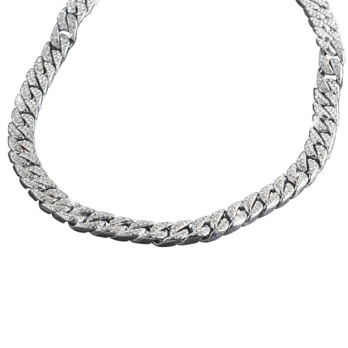 Daniel Steiger Logan Curb Rhodium Necklace