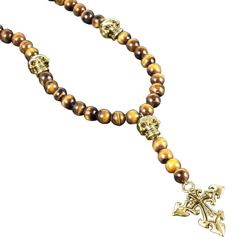 Daniel Steiger Skull Tiger Eye Rosary