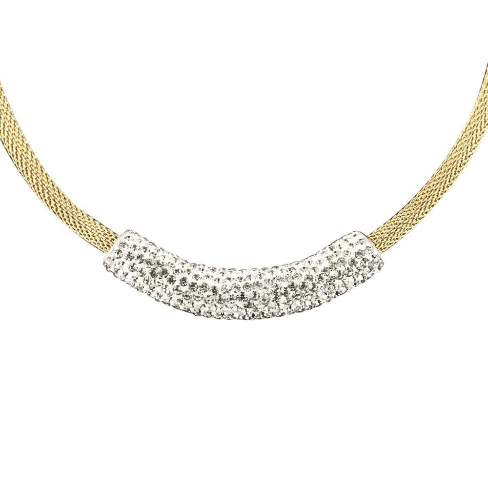 Daniel Steiger Crystal Contessa Gold Necklace