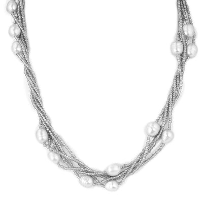 Daniel Steiger Dove Silver Pearl Necklace