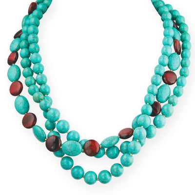 Daniel Steiger Turquoise and Tiger's Eye Necklace