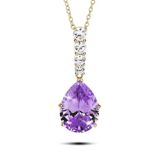 Daniel Steiger Lavender Pearshape Paradise Pendant