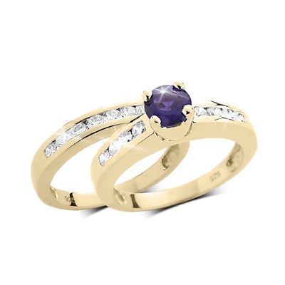 Daniel Steiger Josephine Amethyst Duo Bridal Ring