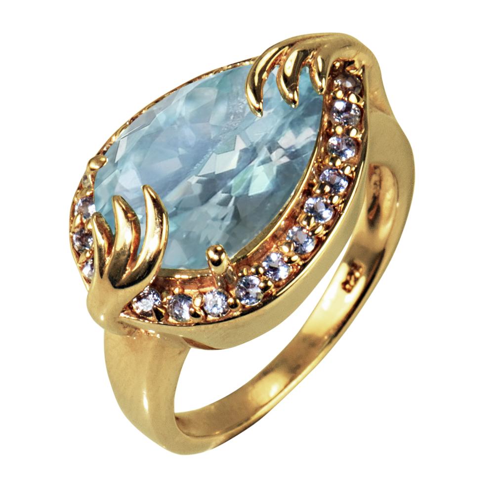 Daniel Steiger Aqua Pear Ring