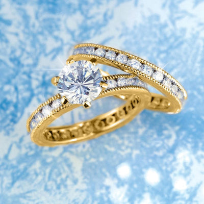 Daniel Steiger Classica Eternity and Solitaire Gold Ring