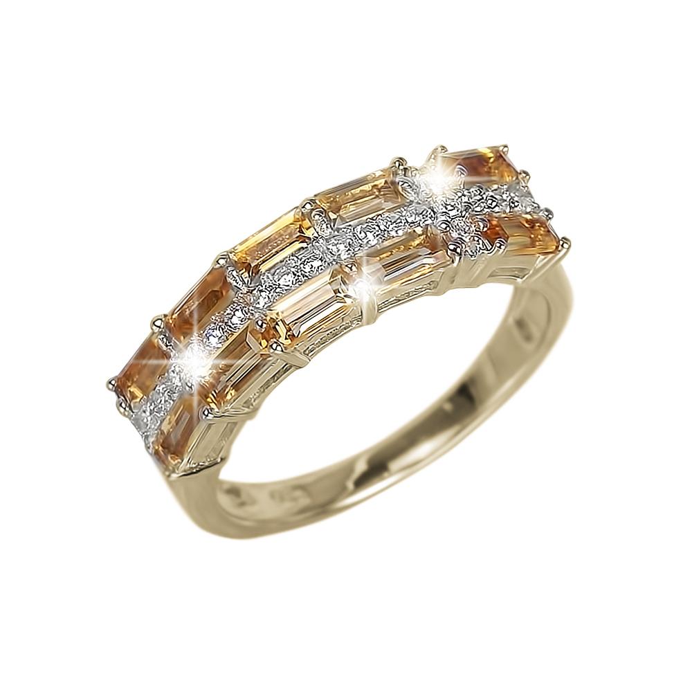 Daniel Steiger Citrine Star Cross Ring